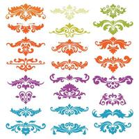 Ornamental Curls and Filigree Swirl Decorations Collection vector