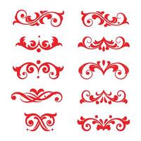 Artistic Swirl Ornament Collection for Decorative Patterns vector