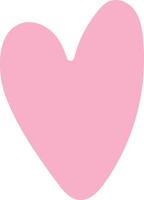 Light pink heart hand draw style isolated vector
