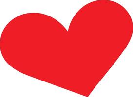red heart hand draw style isolated vector
