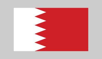 Flag of Bahrain, Bahrain National Flag icon. Isolated on Grey Background. vector