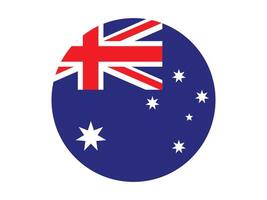 Round Australia flag icon, National Flag of Australia. The official ratio Flag icon. Standard color. Standard size. vector