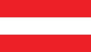 Austrian flag icon. Austrian national symbol. Standard color. A rectangular flag. isolated illustration. vector