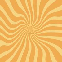 Retro-Style yellow Sunburst with Bold Lines vector