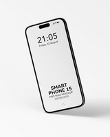 A smart phone with the time 3 10 on the screen psd