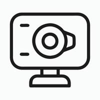 Group videocall live webinar app interface vector