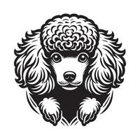 Poodle Dog Peeking Design Silhouette vector