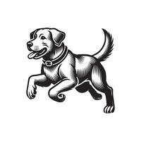 Labrador Retriever running Design vector