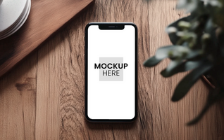 Customizable smartphone design , blank screen mockup, sleek and professional for presentations psd