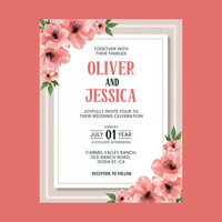 Free Customizable Wedding and Engagement Card Design Template Editable psd