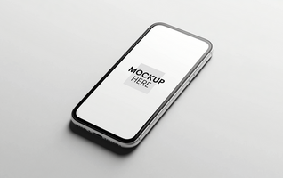 Sleek and versatile smartphone mockup, ultra-clear display, customizable template for presentations psd