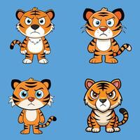 Tiger Standing and Siting vector