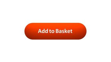 Animation of 'Add to Basket' Button Clicked by Computer Mouse with Color-Changing Effect and Confirmation Tick video