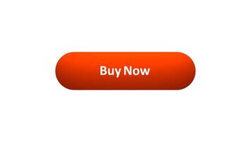 Animation of 'Buy Now' Button Clicked by Computer Mouse with Color Changing Effect and Confirmation Tick video