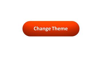 Animation of 'Change Theme' Button Clicked by Computer Mouse with Color-Changing Effect and Confirmation Tick video