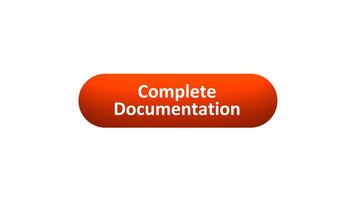 Animation of 'Complete Documentation' Button Clicked by Computer Mouse with Color-Changing Effect and Confirmation Tick video