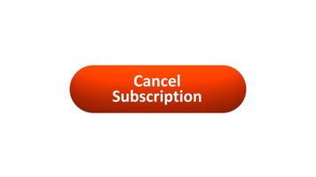 Animation of 'Cancel Subscription' Button Clicked by Computer Mouse with Color-Changing Effect and Confirmation Tick video