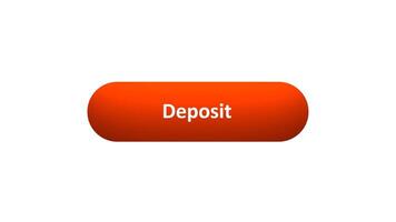 Animation of 'Deposit' Button Clicked by Computer Mouse with Color-Changing Effect and Confirmation Tick video