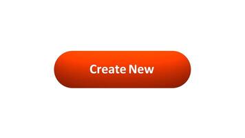 Animation of 'Create New' Button Clicked by Computer Mouse with Color-Changing Effect and Confirmation Tick video