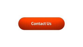 Animation of 'Contact Us' Button Clicked by Computer Mouse with Color-Changing Effect and Confirmation Tick video