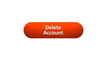 Animation of 'Delete Account' Button Clicked by Computer Mouse with Color-Changing Effect and Confirmation Tick video