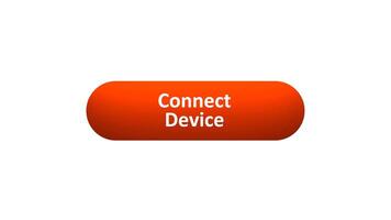 Animation of 'Connect Device' Button Clicked by Computer Mouse with Color-Changing Effect and Confirmation Tick video