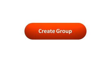 Animation of 'Create Group' Button Clicked by Computer Mouse with Color-Changing Effect and Confirmation Tick video