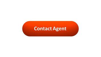 Animation of 'Contact Agent' Button Clicked by Computer Mouse with Color-Changing Effect and Confirmation Tick video