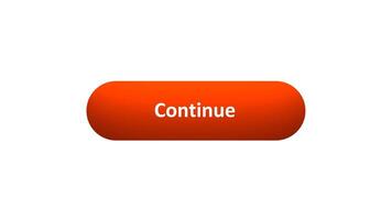 Animation of 'Continue' Button Clicked by Computer Mouse with Color-Changing Effect and Confirmation Tick video