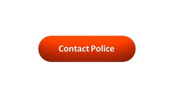 Animation of 'Contact Police' Button Clicked by Computer Mouse with Color-Changing Effect and Confirmation Tick video