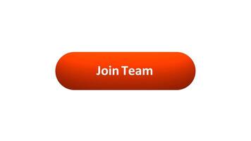 Animation of 'Join Team' Button Clicked by Computer Mouse with Color-Changing Effect and Confirmation Tick video