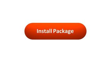 Animation of 'Install Package' Button Clicked by Computer Mouse with Color-Changing Effect and Confirmation Tick video