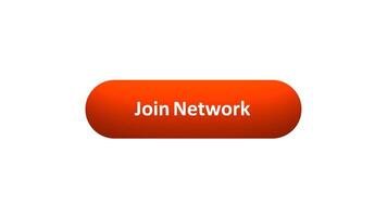 Animation of 'Join Network' Button Clicked by Computer Mouse with Color-Changing Effect and Confirmation Tick video