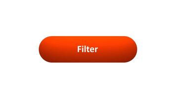 Animation of 'Filter' Button Clicked by Computer Mouse with Color-Changing Effect and Confirmation Tick video