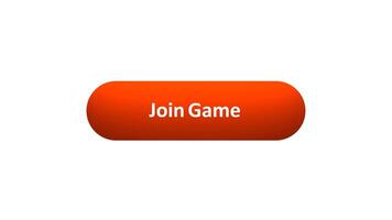 Animation of 'Join Game' Button Clicked by Computer Mouse with Color-Changing Effect and Confirmation Tick video