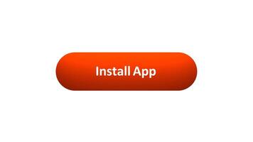 Animation of 'Install App' Button Clicked by Computer Mouse with Color-Changing Effect and Confirmation Tick video