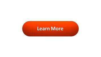 Animation of 'Learn More' Button Clicked by Computer Mouse with Color-Changing Effect and Confirmation Tick video