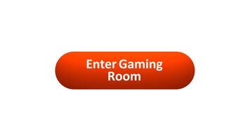 Animation of 'Enter Gaming Room' Button Clicked by Computer Mouse with Color-Changing Effect and Confirmation Tick video