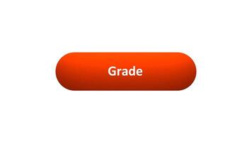 Animation of 'Grade' Button Clicked by Computer Mouse with Color-Changing Effect and Confirmation Tick video