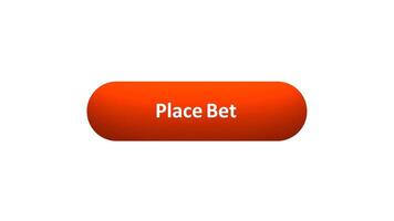 Animation of 'Place Bet' Button Clicked by Computer Mouse with Color-Changing Effect and Confirmation Tick video