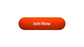 Animation of 'Join Now' Button Clicked by Computer Mouse with Color Changing Effect and Confirmation Tick video