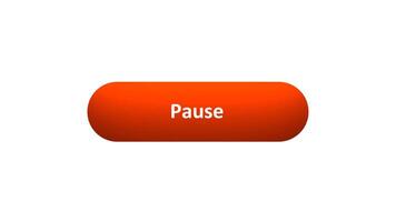 Animation of 'Pause' Button Clicked by Computer Mouse with Color-Changing Effect and Confirmation Tick video