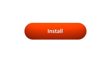 Animation of 'Install' Button Clicked by Computer Mouse with Color-Changing Effect and Confirmation Tick video