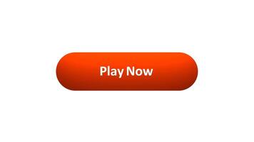 Animation of 'Play Now' Button Clicked by Computer Mouse with Color-Changing Effect and Confirmation Tick video