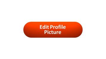 Animation of 'Edit Profile Picture' Button Clicked by Computer Mouse with Color-Changing Effect and Confirmation Tick video