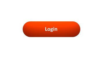 Animation of 'Login' Button Clicked by Computer Mouse with Color-Changing Effect and Confirmation Tick video