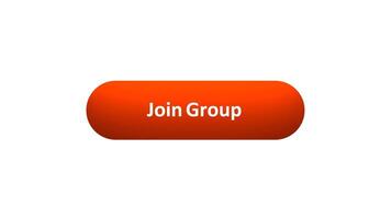 Animation of 'Join Group' Button Clicked by Computer Mouse with Color-Changing Effect and Confirmation Tick video