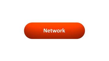 Animation of 'Network' Button Clicked by Computer Mouse with Color-Changing Effect and Confirmation Tick video