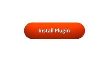 Animation of 'Install Plugin' Button Clicked by Computer Mouse with Color-Changing Effect and Confirmation Tick video