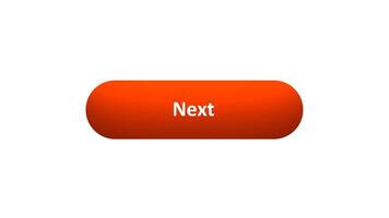 Animation of 'Next' Button Clicked by Computer Mouse with Color-Changing Effect and Confirmation Tick video